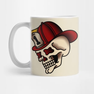 Firefighter Skull Mug